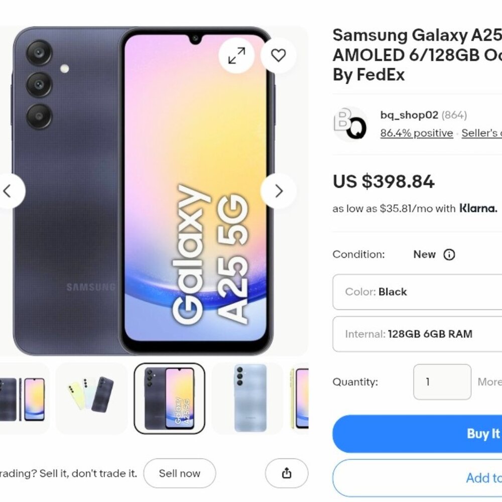 HALF PRICE NEW UNLOCKED 5G SAMSUNG A25 & 6 OR 3 MOS DATA PLAN $199 OR $169
